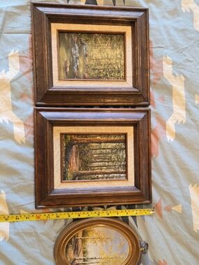 Set of 3 Vintage Framed Woodland Landscape Original Oils By Suzanne Murr